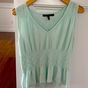 White House Black Market, mint green tank, size L